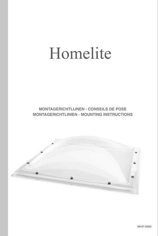 Mounting Instructions Homelite Skylights