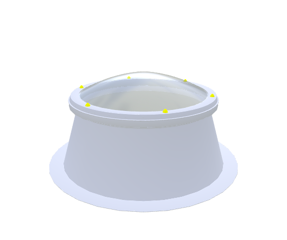 Costière ronde en polyester avec diamètre ⌀ 100 cm