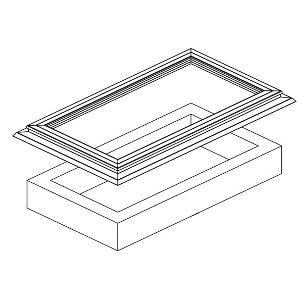 Skylux-Adapter frame for Skylux skylight or flat roof window 160x160 cm-1