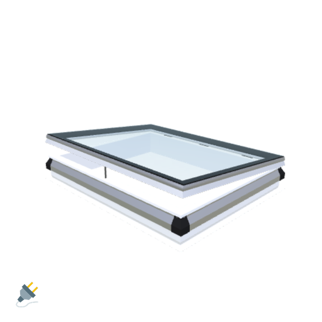 Skylux-iWindow - Opening Flat Roof Window - Complete Set 100x130 cm-1