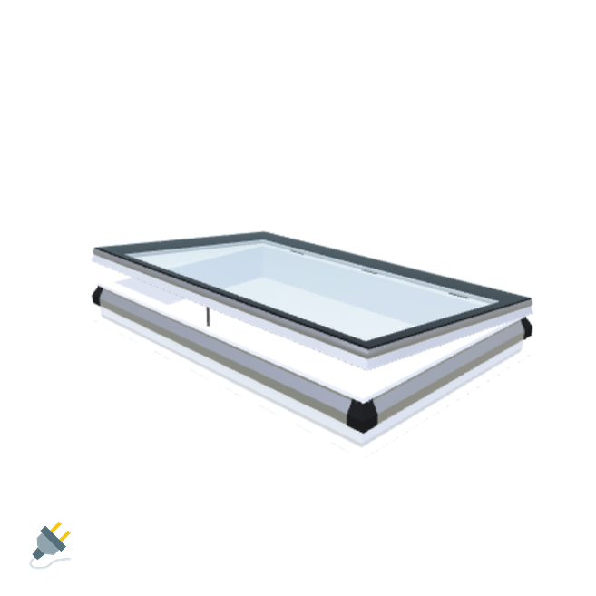 Skylux-iWindow - Opening Flat Roof Window - Complete Set 100x160 cm-1
