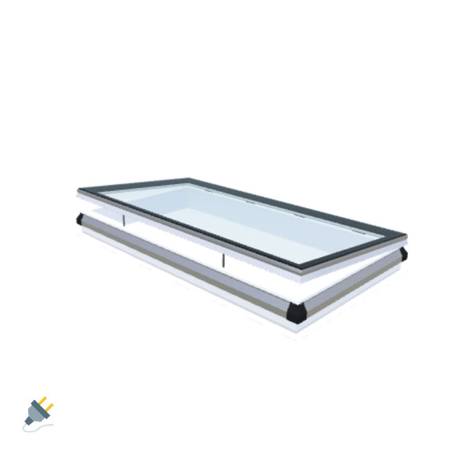 Skylux-iWindow - Opening Flat Roof Window - Complete Set 100x200 cm-1