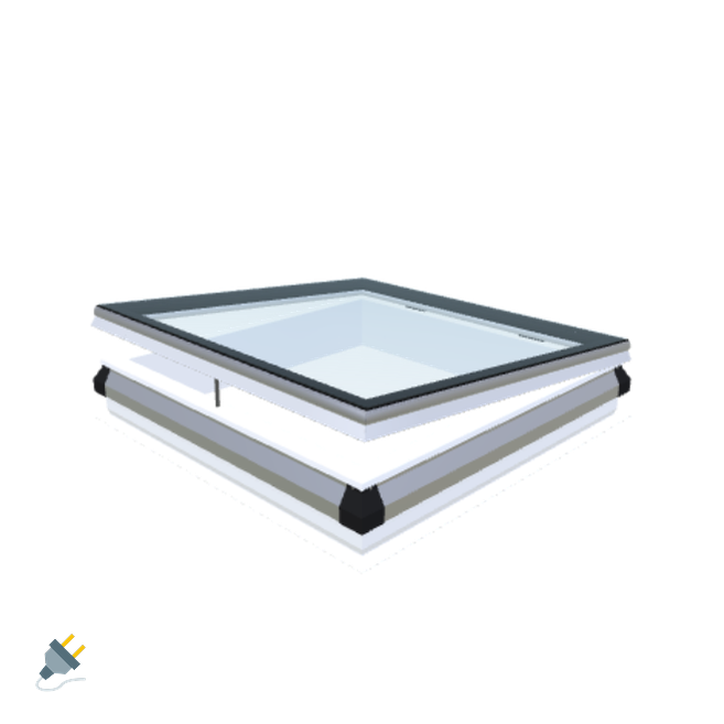 Skylux-iWindow - Opening Flat Roof Window - Complete Set 105x105 cm-1