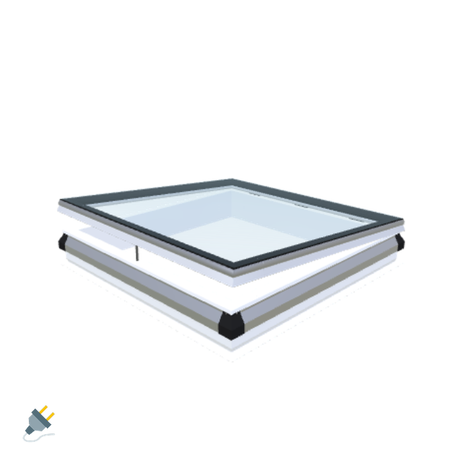 Skylux-iWindow - Opening Flat Roof Window - Complete Set 120x120 cm-1