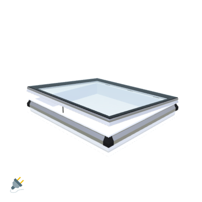 Skylux-iWindow - Opening Flat Roof Window - Complete Set 120x140 cm-1