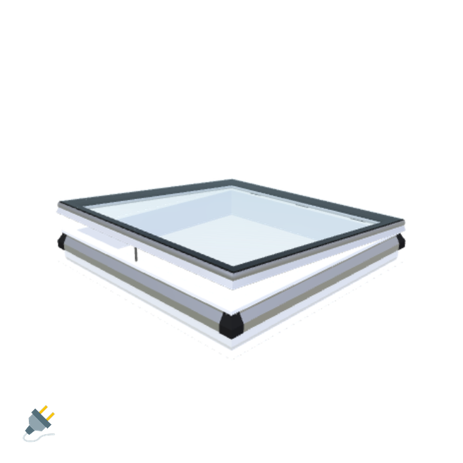 Skylux-iWindow - Opening Flat Roof Window - Complete Set 130x130 cm-1
