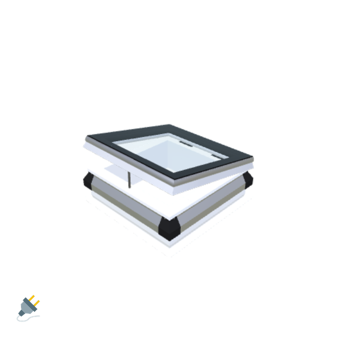 Skylux-iWindow - Opening Flat Roof Window - Complete Set 50x50 cm-1