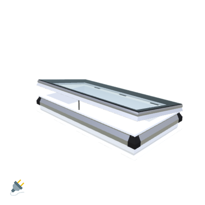 Skylux-iWindow - Opening Flat Roof Window - Complete Set 60x130 cm-1