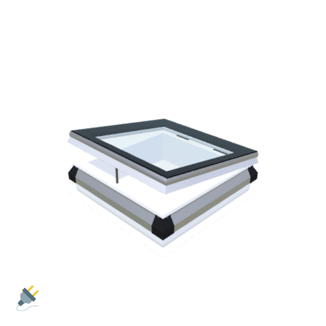 Skylux-iWindow - Opening Flat Roof Window - Complete Set 60x60 cm-1