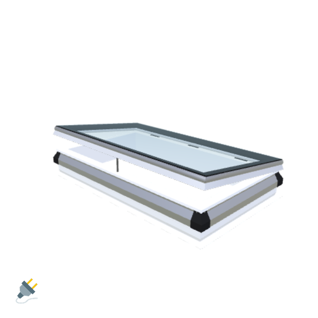 Skylux-iWindow - Opening Flat Roof Window - Complete Set 70x130 cm-1
