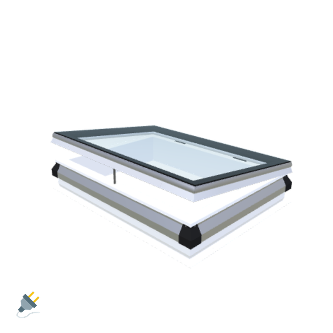 Skylux-iWindow - Opening Flat Roof Window - Complete Set 75x105 cm-1