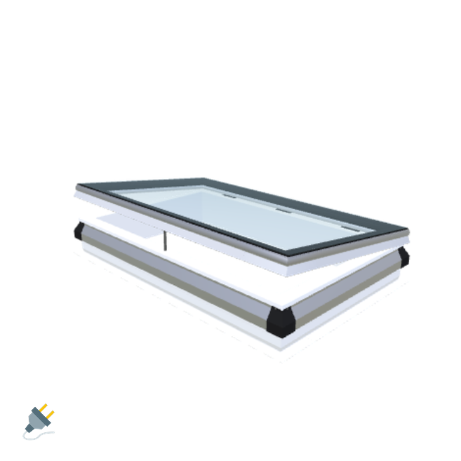 Skylux-iWindow - Opening Flat Roof Window - Complete Set 75x125 cm-1