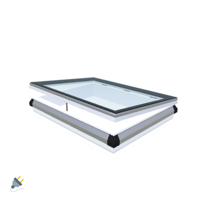 Skylux-iWindow - Opening Flat Roof Window - Complete Set 90x120 cm-1