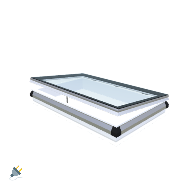 Skylux-iWindow - Opening Flat Roof Window - Complete Set 90x150 cm-1