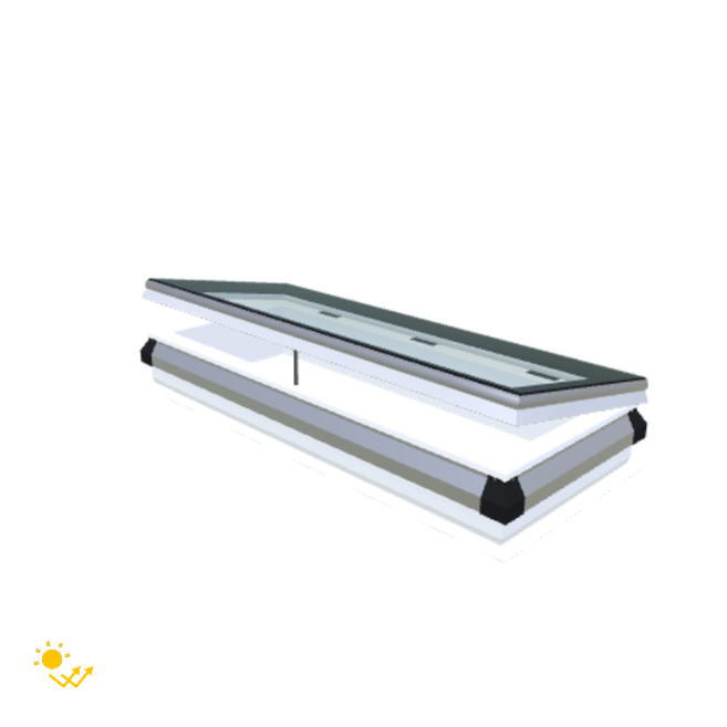 Skylux-iWindow Solar Powered - Opening Flat Roof Window - Complete Set 50x140 cm-1