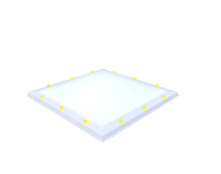 Skylux-Optional Acrylic Skylight-100 x 100 cm-Double-walled (2.90 W/m²K)-Opal * (milk glass) non transparent-79