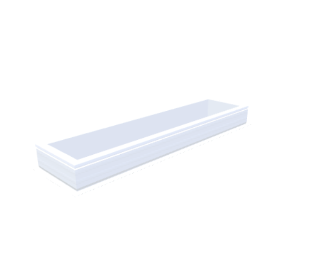 Skylux-PVC-Curb 40x190 cm-Fixed-Straight curb 20/00 (20 cm high - Standard for iWindow & iDome)-Not applicable-1
