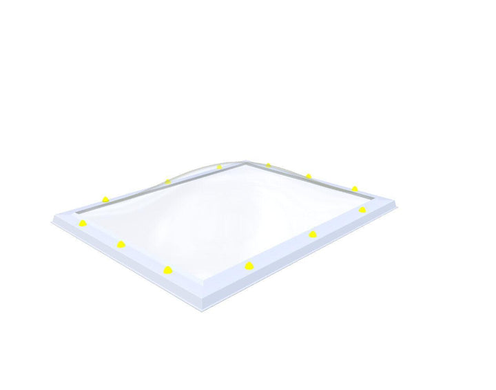 Skylux-Skylight 100x130 cm-Triple-walled (1.70 W/m²K) Heated space? Choose this version or higher!-Acrylic (10 times more impact-resistant than glass)-Clear * just like glass-11