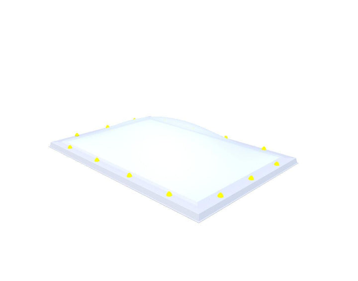 Skylux-Skylight 100x150 cm-Triple-walled (1.70 W/m²K) Heated space? Choose this version or higher!-Acrylic (10 times more impact-resistant than glass)-Opal * (milk glass) non transparent-12
