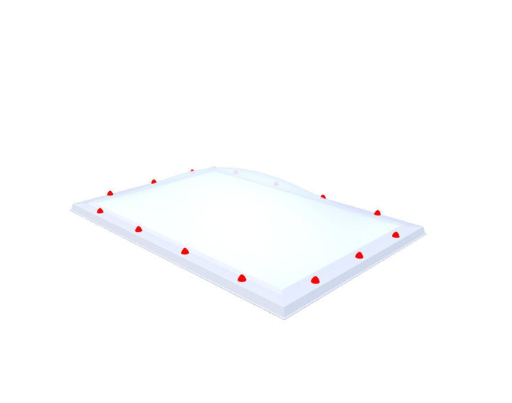 Skylux-Skylight 100x150 cm-Triple-walled (1.70 W/m²K) Heated space? Choose this version or higher!-Polycarbonate (250 times more impact-resistant than glass)-Opal * (milk glass) non transparent-14