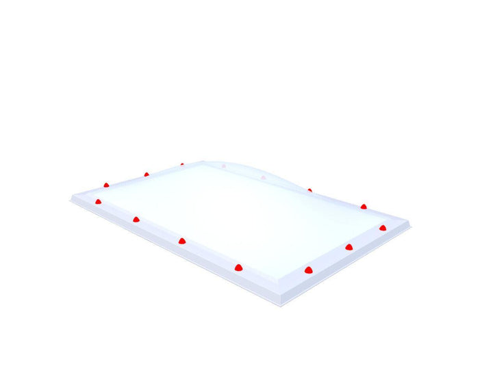 Skylux-Skylight 100x160 cm-Double-walled (2.90 W/m²K)-Polycarbonate (250 times more impact-resistant than glass)-Heat-reflective * opal & non transparent-10