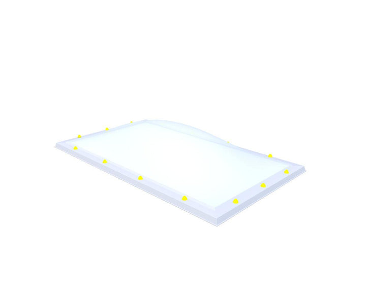 Skylux-Skylight 100x180 cm-Triple-walled (1.70 W/m²K) Heated space? Choose this version or higher!-Acrylic (10 times more impact-resistant than glass)-Opal * (milk glass) non transparent-12