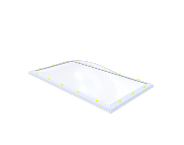 Skylux-Skylight 100x190 cm-Triple-walled (1.70 W/m²K) Heated space? Choose this version or higher!-Acrylic (10 times more impact-resistant than glass)-Clear * just like glass-11