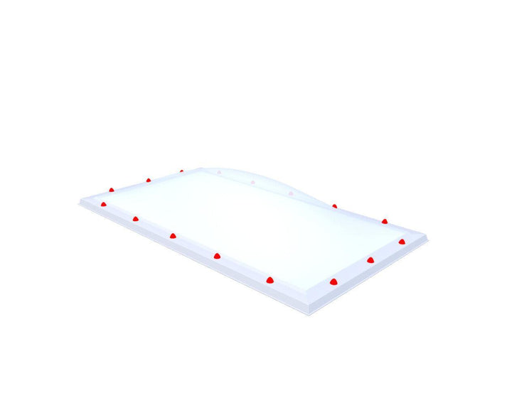 Skylux-Skylight 100x190 cm-Triple-walled (1.70 W/m²K) Heated space? Choose this version or higher!-Polycarbonate (250 times more impact-resistant than glass)-Opal * (milk glass) non transparent-14
