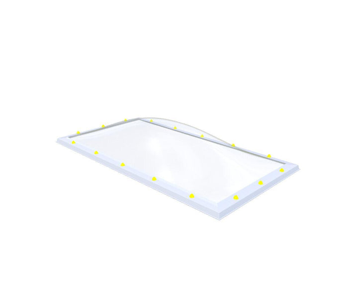 Skylux-Skylight 100x200 cm-Triple-walled (1.70 W/m²K) Heated space? Choose this version or higher!-Acrylic (10 times more impact-resistant than glass)-Clear * just like glass-11