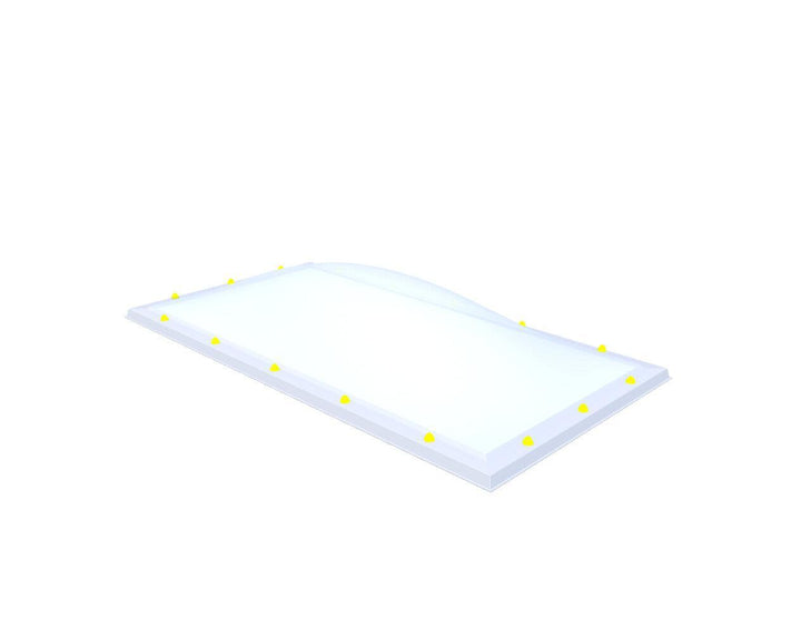 Skylux-Skylight 100x200 cm-Triple-walled (1.70 W/m²K) Heated space? Choose this version or higher!-Acrylic (10 times more impact-resistant than glass)-Opal * (milk glass) non transparent-12