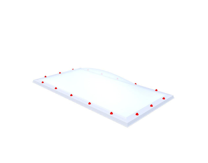 Skylux-Skylight 100x200 cm-Triple-walled (1.70 W/m²K) Heated space? Choose this version or higher!-Polycarbonate (250 times more impact-resistant than glass)-Opal * (milk glass) non transparent-14