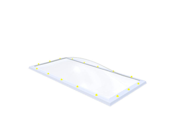 Skylux-Skylight 100x220 cm-Triple-walled (1.70 W/m²K) Heated space? Choose this version or higher!-Acrylic (10 times more impact-resistant than glass)-Clear * just like glass-11