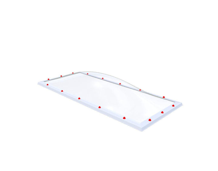 Skylux-Skylight 100x250 cm-Triple-walled (1.70 W/m²K) Heated space? Choose this version or higher!-Polycarbonate (250 times more impact-resistant than glass)-Clear * just like glass-13