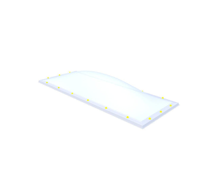 Skylux-Skylight 100x280 cm-Triple-walled (1.70 W/m²K) Heated space? Choose this version or higher!-Acrylic (10 times more impact-resistant than glass)-Opal * (milk glass) non transparent-12