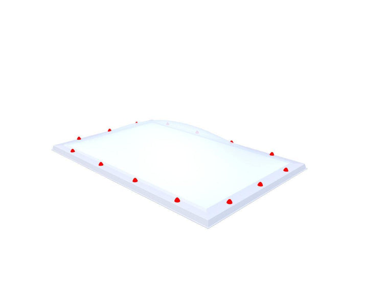 Skylux-Skylight 105x165 cm-Triple-walled (1.70 W/m²K) Heated space? Choose this version or higher!-Polycarbonate (250 times more impact-resistant than glass)-Opal * (milk glass) non transparent-14