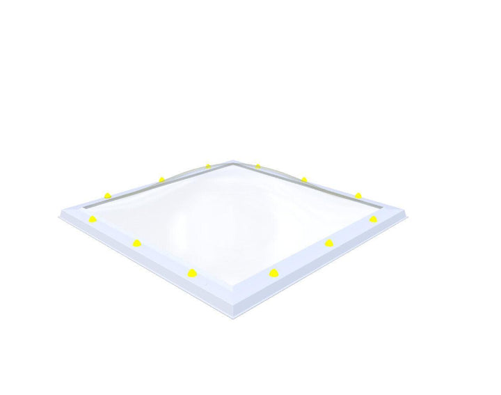 Skylux-Skylight 110x110 cm-Triple-walled (1.70 W/m²K) Heated space? Choose this version or higher!-Acrylic (10 times more impact-resistant than glass)-Clear * just like glass-11