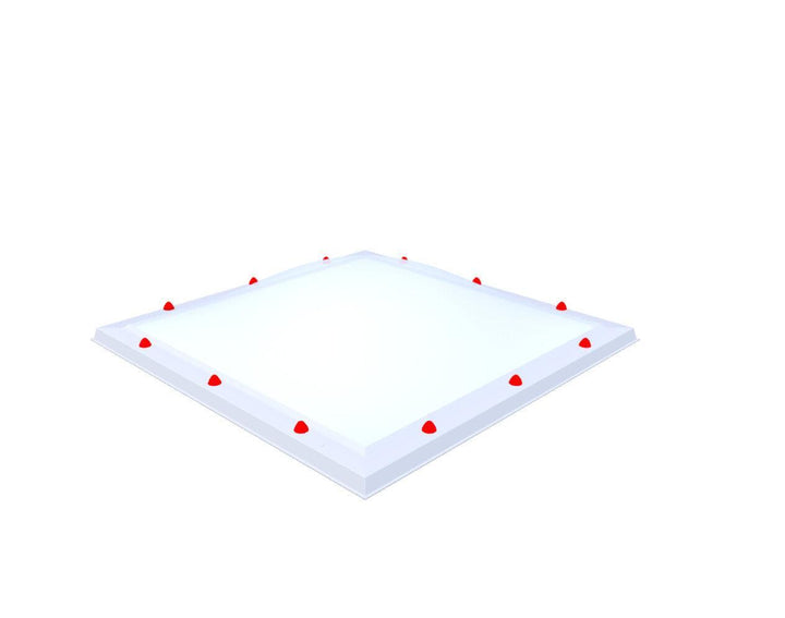 Skylux-Skylight 110x110 cm-Triple-walled (1.70 W/m²K) Heated space? Choose this version or higher!-Polycarbonate (250 times more impact-resistant than glass)-Opal * (milk glass) non transparent-14