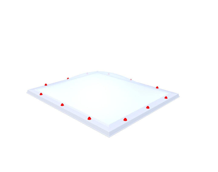 Skylux-Skylight 120x140 cm-Double-walled (2.90 W/m²K)-Polycarbonate (250 times more impact-resistant than glass)-Opal * (milk glass) non transparent-9