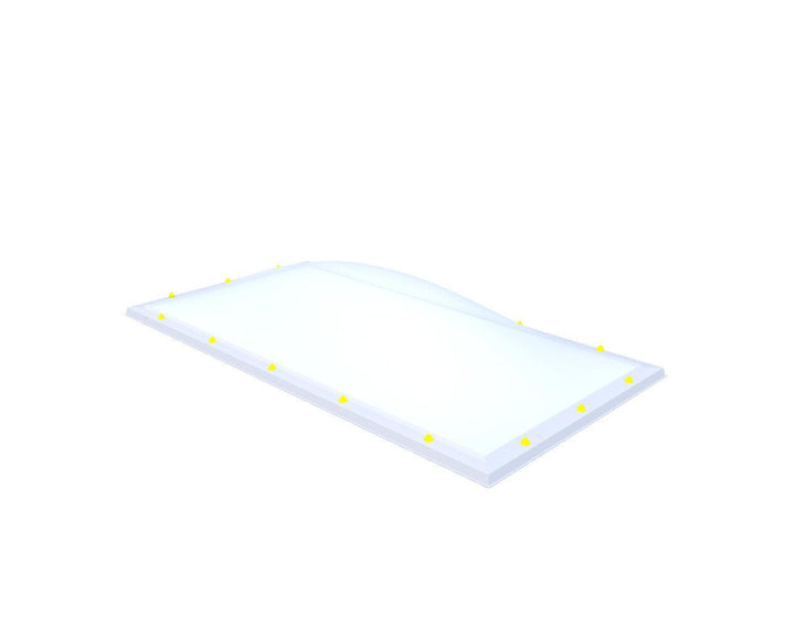 Skylux-Skylight 120x240 cm-Five-walled (0.99 W/m²K)-Acrylic (10 times more impact-resistant than glass)-Opal * (milk glass) non transparent-22