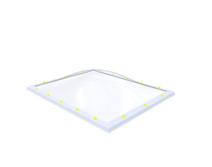 Skylux-Skylight 130x160 cm-Five-walled (0.99 W/m²K)-Acrylic (10 times more impact-resistant than glass)-Clear * just like glass-23