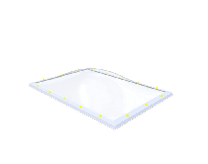 Skylux-Skylight 130x190 cm-Triple-walled (1.70 W/m²K) Heated space? Choose this version or higher!-Acrylic (10 times more impact-resistant than glass)-Clear * just like glass-11