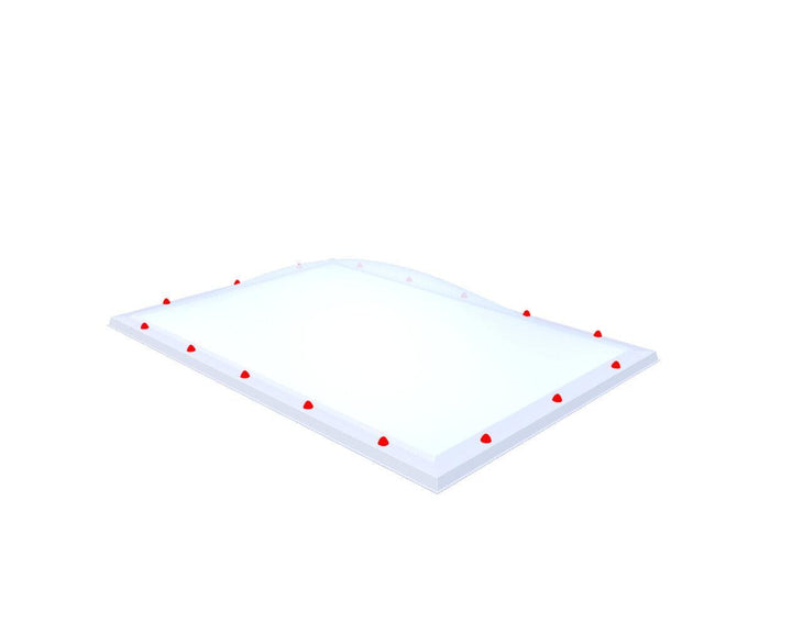 Skylux-Skylight 130x190 cm-Triple-walled (1.70 W/m²K) Heated space? Choose this version or higher!-Polycarbonate (250 times more impact-resistant than glass)-Opal * (milk glass) non transparent-14