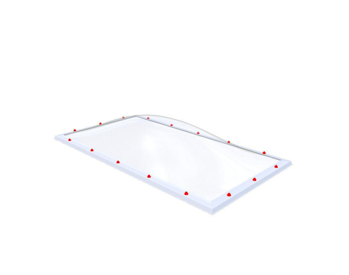 Skylux-Skylight 130x250 cm-Triple-walled (1.70 W/m²K) Heated space? Choose this version or higher!-Polycarbonate (250 times more impact-resistant than glass)-Clear * just like glass-13