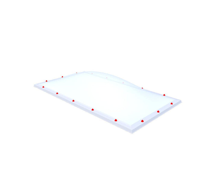 Skylux-Skylight 130x250 cm-Triple-walled (1.70 W/m²K) Heated space? Choose this version or higher!-Polycarbonate (250 times more impact-resistant than glass)-Opal * (milk glass) non transparent-14