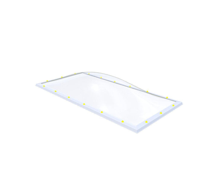 Skylux-Skylight 130x280 cm-Triple-walled (1.70 W/m²K) Heated space? Choose this version or higher!-Acrylic (10 times more impact-resistant than glass)-Clear * just like glass-11
