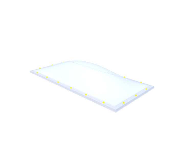 Skylux-Skylight 130x280 cm-Triple-walled (1.70 W/m²K) Heated space? Choose this version or higher!-Acrylic (10 times more impact-resistant than glass)-Opal * (milk glass) non transparent-12