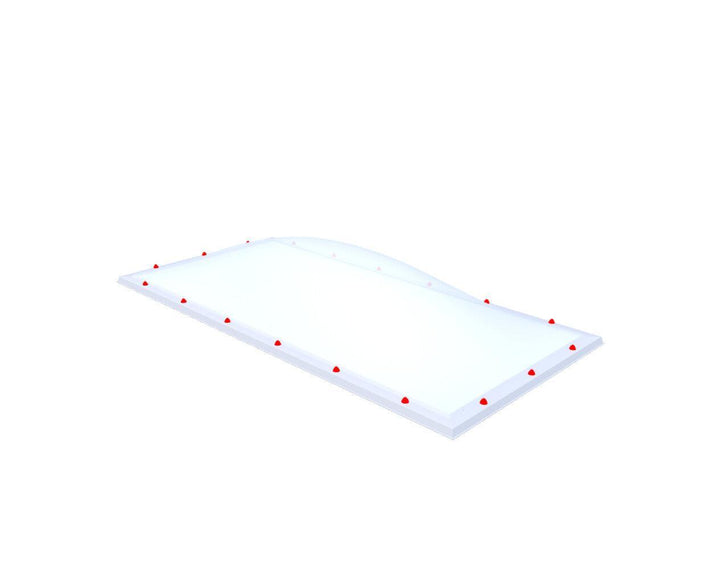 Skylux-Skylight 130x280 cm-Triple-walled (1.70 W/m²K) Heated space? Choose this version or higher!-Polycarbonate (250 times more impact-resistant than glass)-Opal * (milk glass) non transparent-14