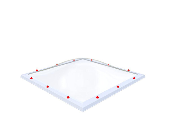Skylux-Skylight 140x140 cm-Double-walled (2.90 W/m²K)-Polycarbonate (250 times more impact-resistant than glass)-Clear * just like glass-8