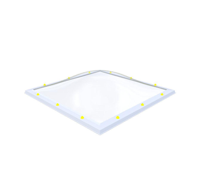 Skylux-Skylight 140x140 cm-Triple-walled (1.70 W/m²K) Heated space? Choose this version or higher!-Acrylic (10 times more impact-resistant than glass)-Clear * just like glass-11