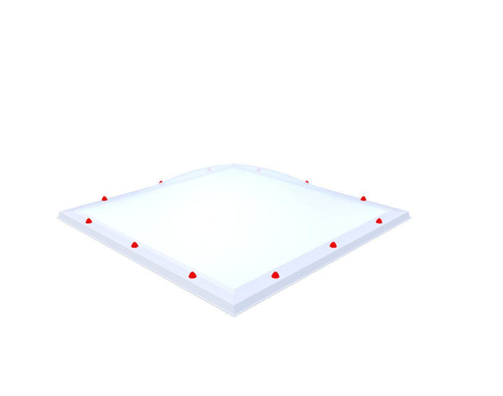 Skylux-Skylight 140x140 cm-Triple-walled (1.70 W/m²K) Heated space? Choose this version or higher!-Polycarbonate (250 times more impact-resistant than glass)-Opal * (milk glass) non transparent-14